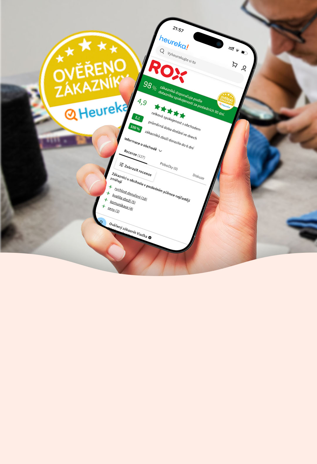 Heureka - 98 % zákazníků nás doporučuje